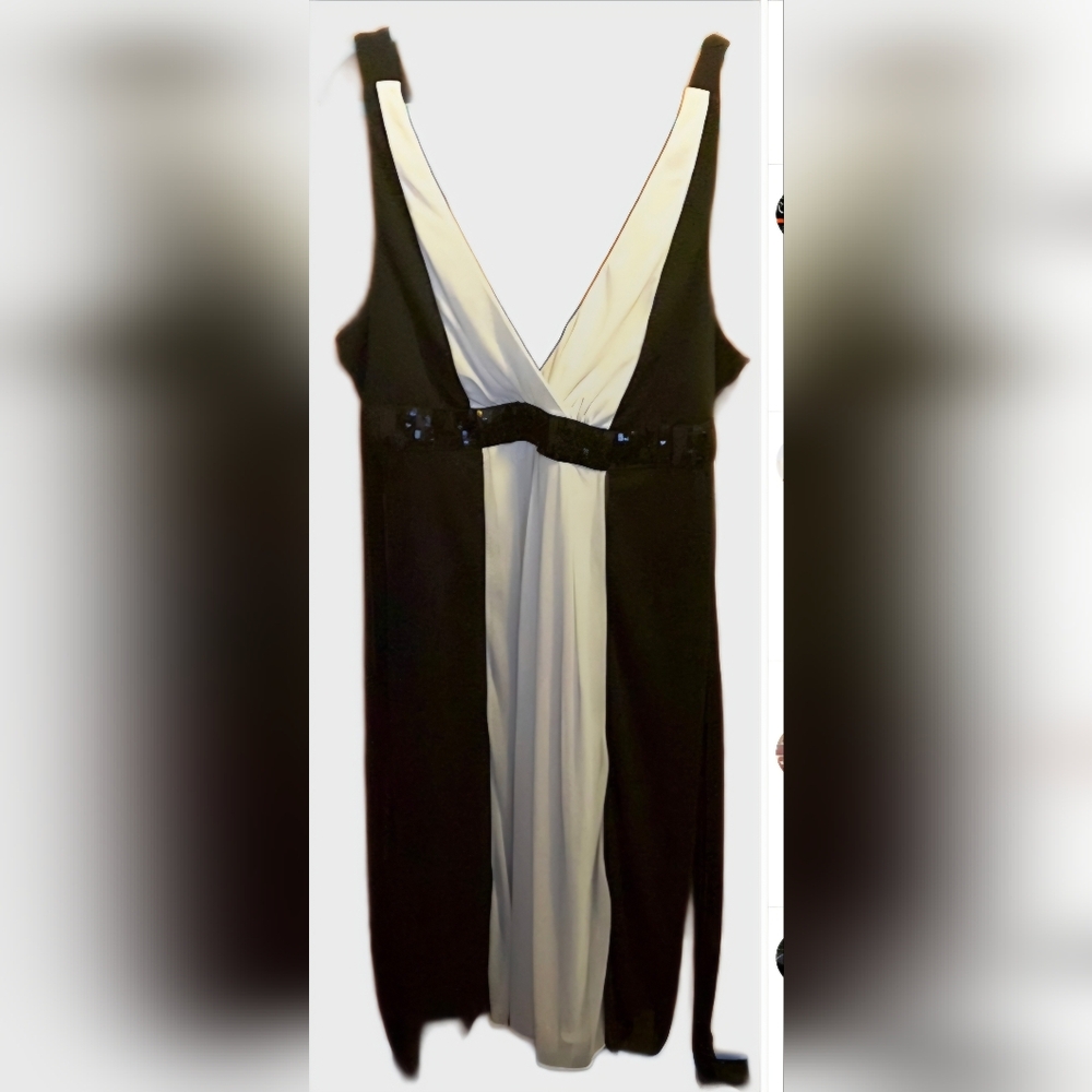 RUBY ROX Black and Off White Dress